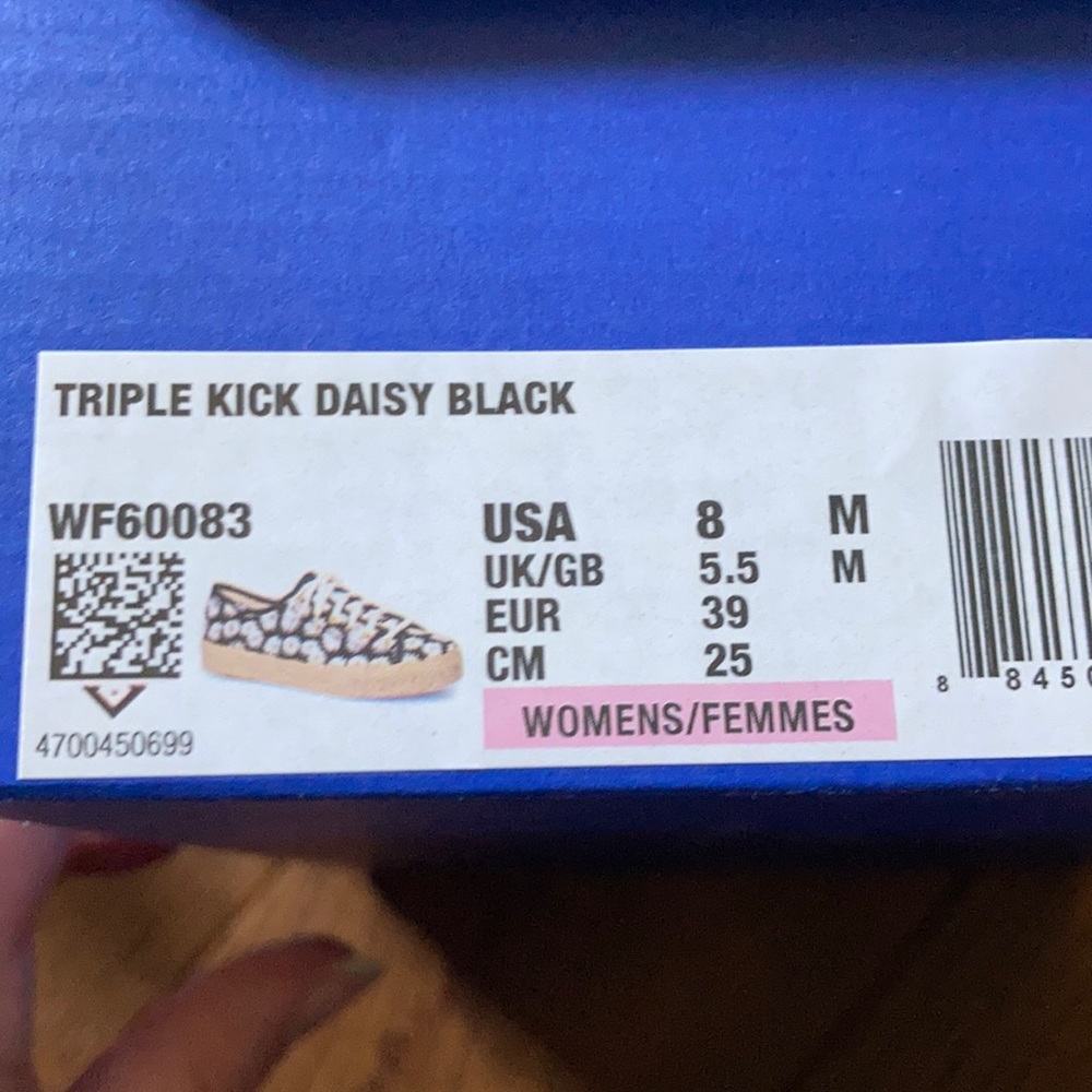 Keds Triple Kick Daisy black shoes size 8 - Picture 5 of 8